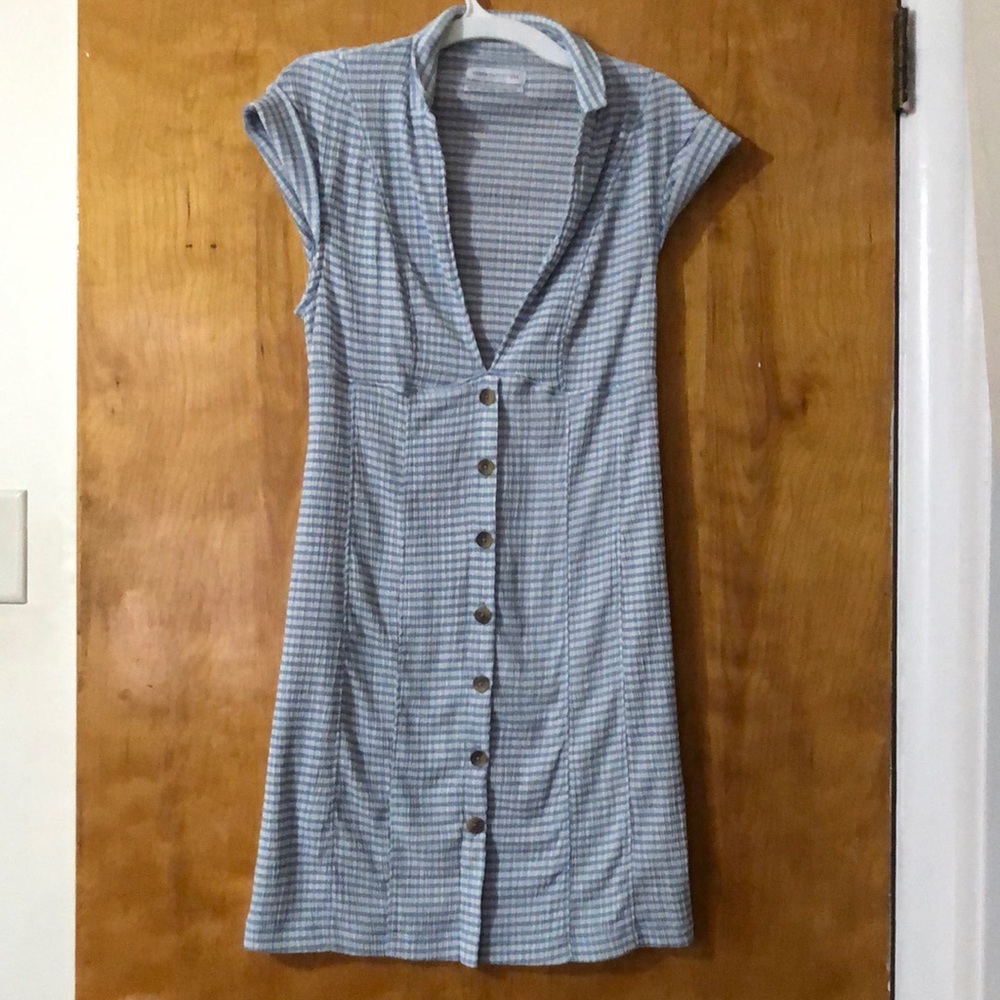 Urban Outfitters blue and white checked summer dress
